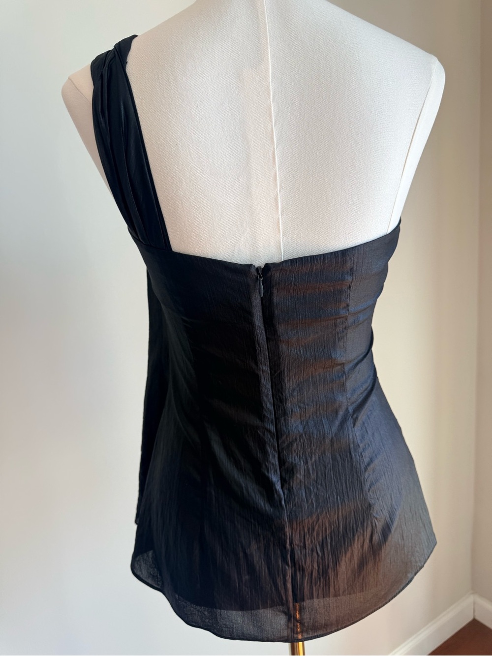BCBGMaxAzria Black Sheer Blouse - Picture 2 of 4